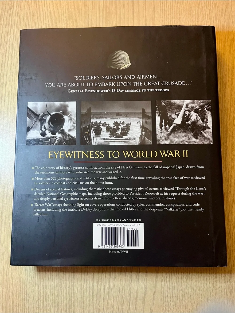 National Geographic Eyewitness to World War II Hardcover Coffee Table Book